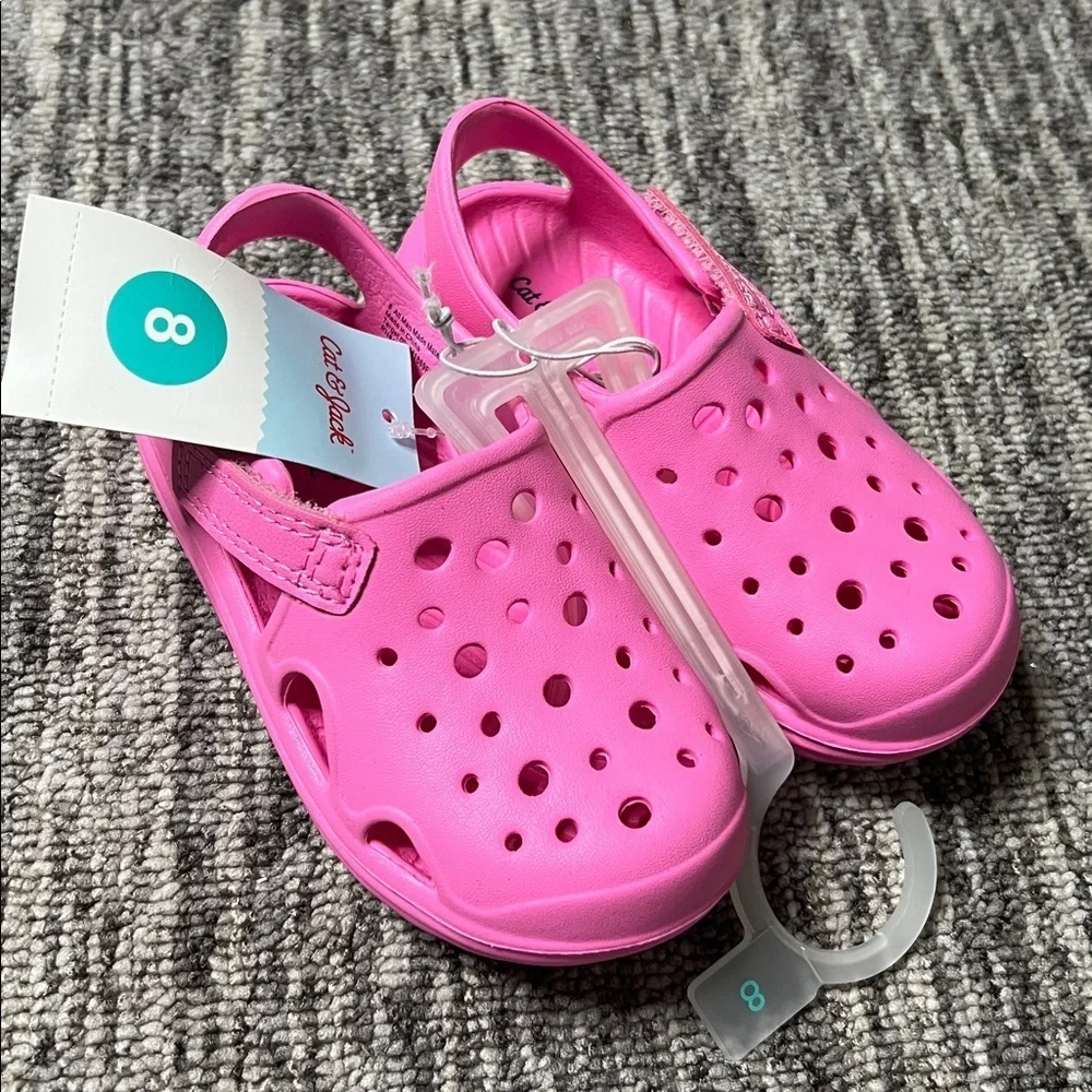 Cat & Jack Kids' Bright Pink Clogs Size 8